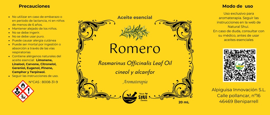 Aceite Esencial de Romero bio 20ml