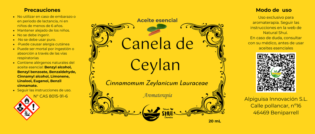 Aceite Esencial de Canela de Ceylan 20ml